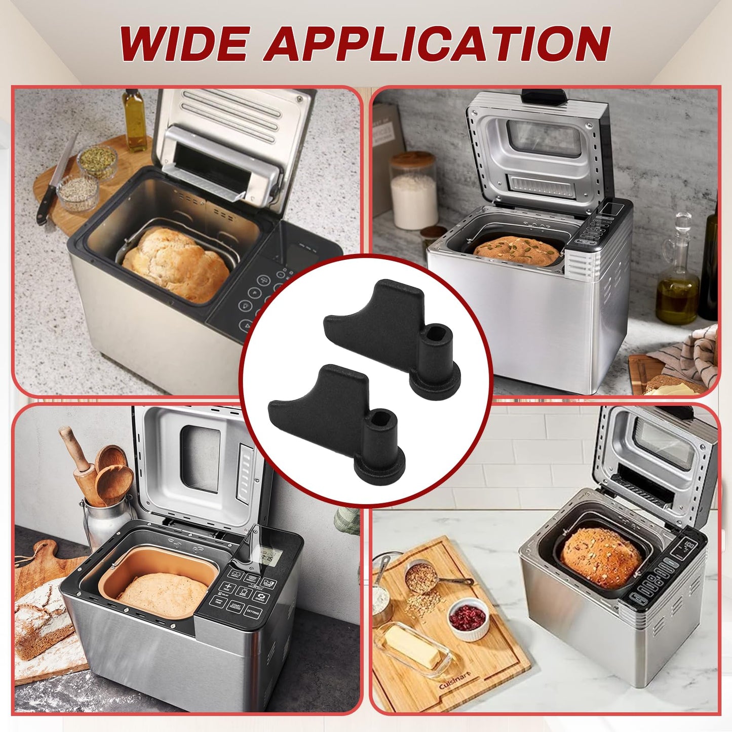 2-Pack CBK-110KP Kneading Paddle for Cuisinart Bread Maker Machine - Fits Model CBK-110 & CBK-110P1 Bread Machine Paddle Replacement