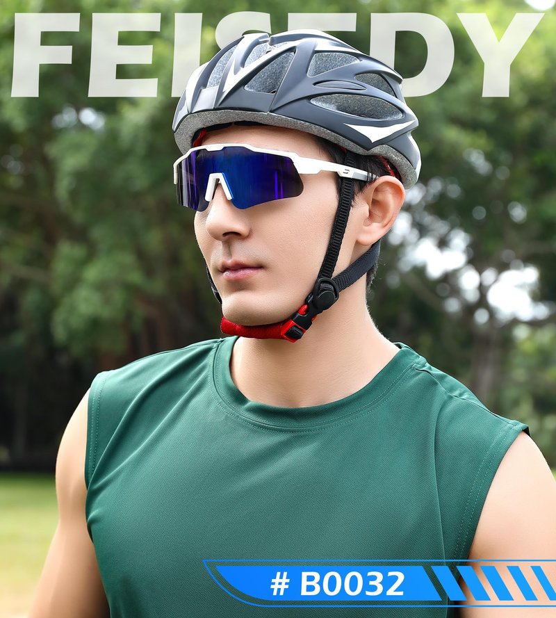 FEISEDY Polarized Youth Sports Sunglasses Teens Cycling Sunglasses TR90 Frame Kids Sport Baseball Glasses for Boys Girls Age8-16 B0032