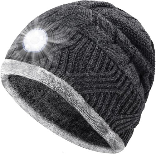 HIGHEVER LED Beanie Hat - Warm Winter Gift with Light for Men, Teens & Dads | Perfect Stocking Stuffer