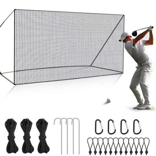Yardnet Golf Net for Backyard Driving Outdoor Indoor Sports Netting 10 x 10 Ft/15Ft/20 Ft/25 Ft/ 15 x 15 Ft/20 Ft Heavy Duty Net for Baseball Soccer Hockey Practice Impact Screen (10x25 ft)