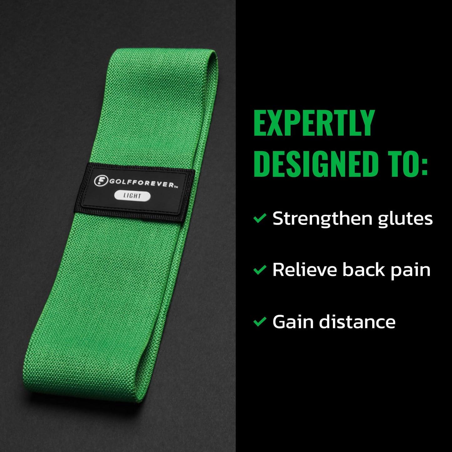 GolfForever Mini Bands Proven by Golfer Scottie Scheffler | Golf Training Premium Fitness Bands | Premium Golf Training Aid to Improve Strength Flexibility & Swing Posture | 3 Resistance Levels | 3pcs