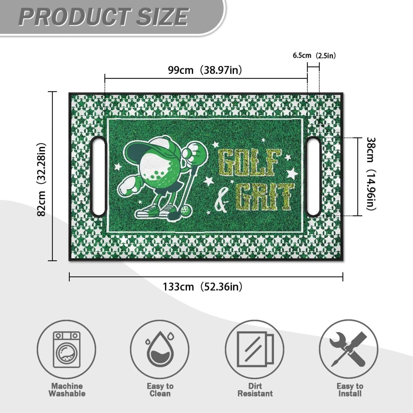 Suobstales Golf Star Grass Print Golf Cart Seat Covers, Golf and Grit Design Golf Cart Seat Towel/Blanket, Easy Install and Clean, Protect Your Golf Car Seat for All Seasons