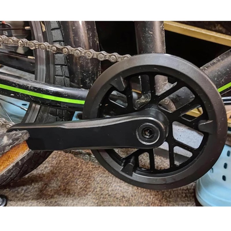 PROWHEEL Junior & Kids Crankset,76MM/89MM/102MM/114MM/127MM/140MM/152MM/160MM/165MM 25T/28T/30T/32T/36T Square Hole Bike Crank Arm Set,Double ChainWheel and Replacement Chain Guard