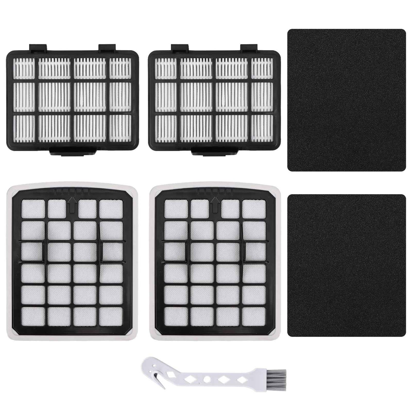 Attemart Replacment Filter Compatible with Eureka NEN186BL NEN180 Bagless Canister Vacuum Cleaner Replacement Parts, 2 Filters & 2 Dust Cup Filters Element, 4 Pack