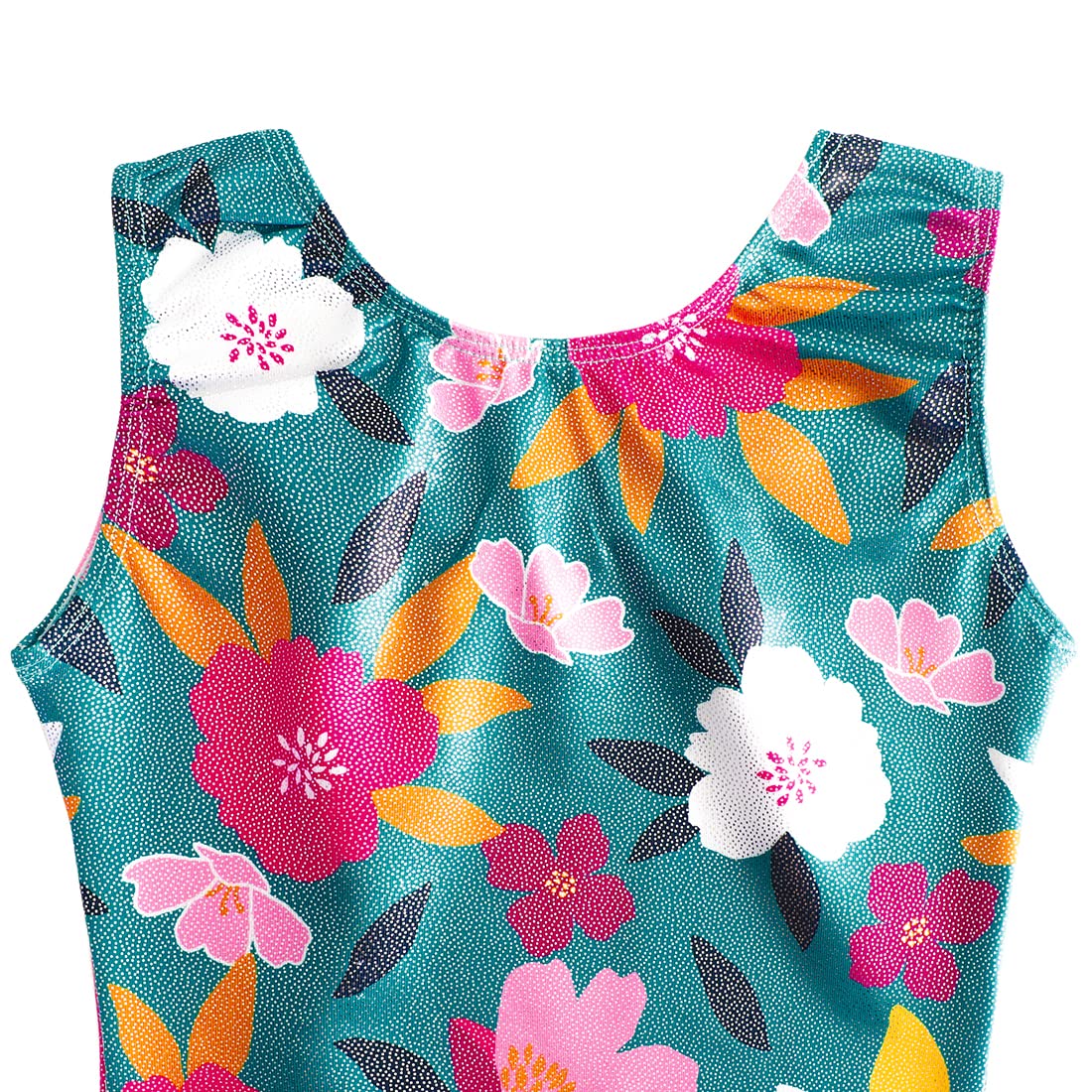 HOZIY Gymnastics Leotards for Girls 10-12 11 Years Old Green Pink Flower Floral Teen Girl Dance Clothes Tumbling Outfits With Shorts Biketards Tank Sleeve