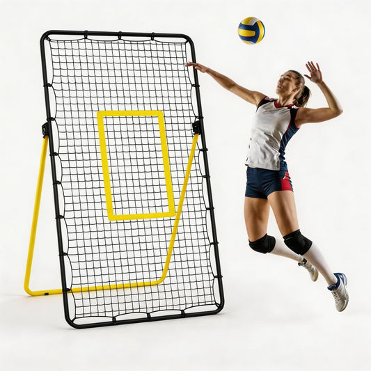 Adjustable Volleyball Rebounder Net, 7x4ft Large Bounce Back Training Net – Multi-Angle, Foldable & Sturdy, Easy Assembly, for Bumping, Spiking & Setting, Indoor & Outdoor Practice Equipment