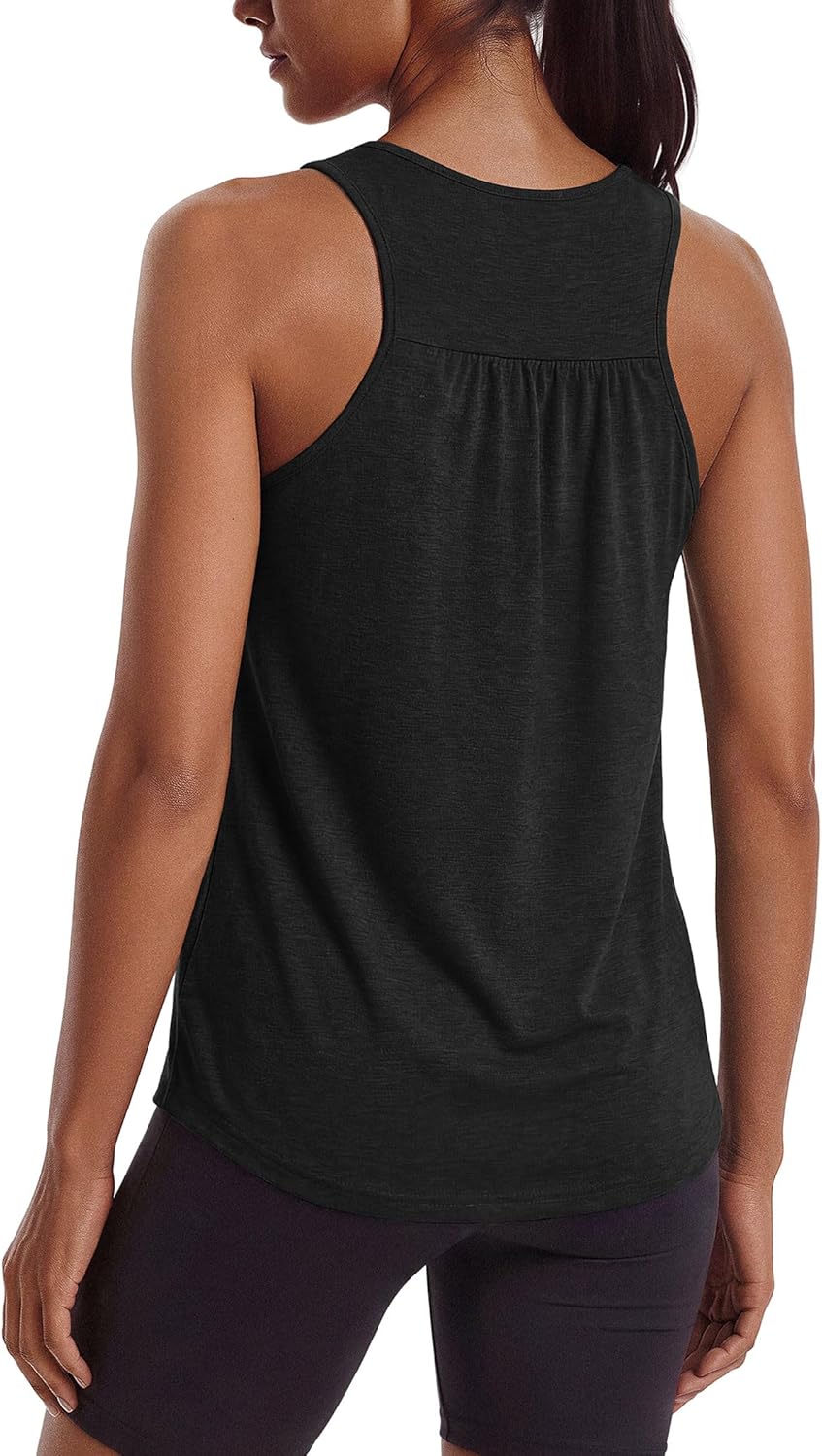 PINSPARK Workout Tank Tops for Women - Lightweight Sleeveless Racerback Athletic Gym Shirts | S-3XL