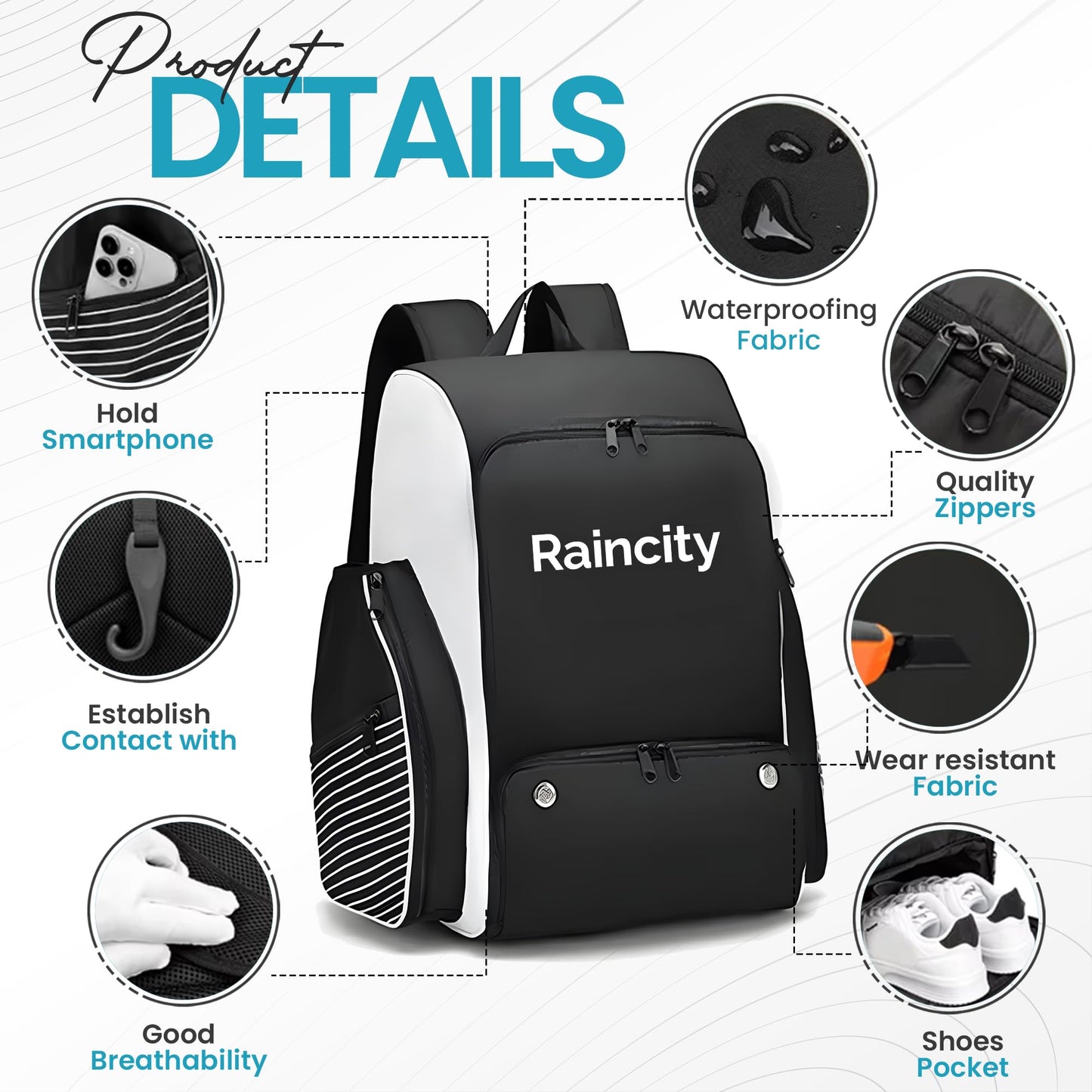 Pickleball Bags for Men & Women, Adjustable Sling Pickleball Backpack, Large Capacity with Shoe Compartment, Paddel Bag Fits 2-4 Paddles & Accessories