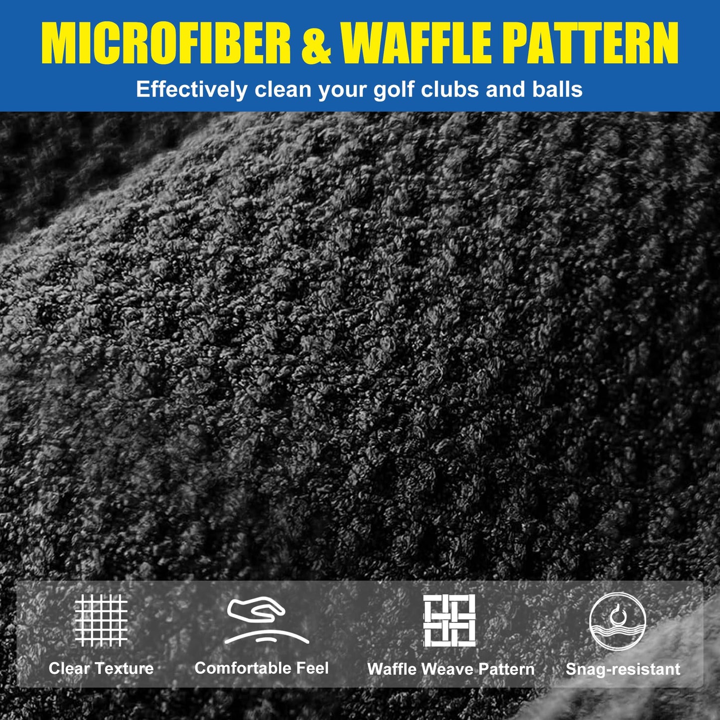 Arttodo Golf Club Cleaning Kit, Absorbent Golf Towel with Waffle Design and Large Capacity Golf Club Cleaning Spray Brush, Portable Golf Club Cleaner Accessories for Men Women