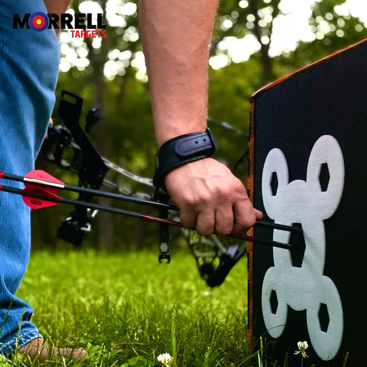 Morrell Yellow Jacket Dual Threat Foam Archery Target Block - 350 FPS, 4 Sides, 32 Bullseyes, Yellow