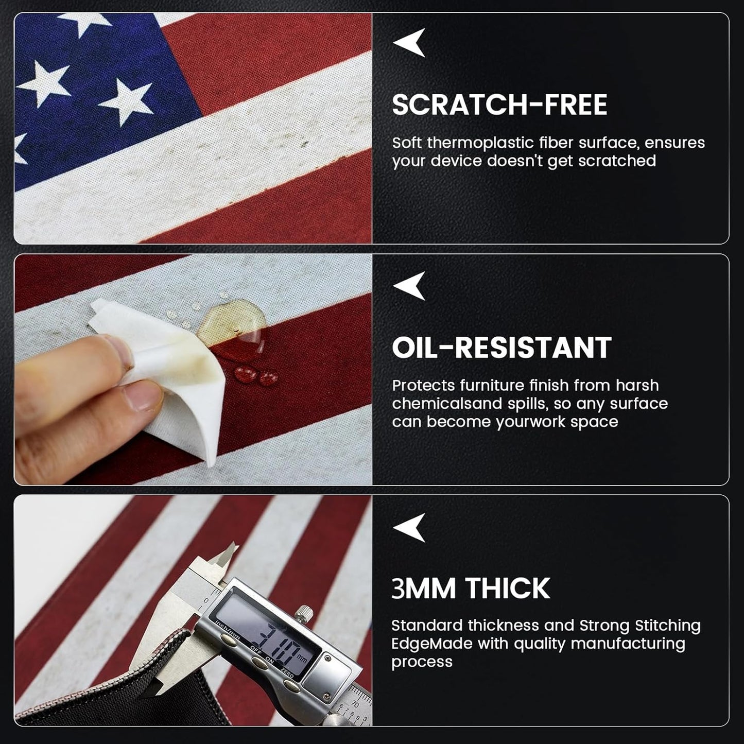 Skiennix Pistol Cleaning Mat - 24"x12" Oil Resistant, Non-Slip Design with 100 Cleaning Swabs