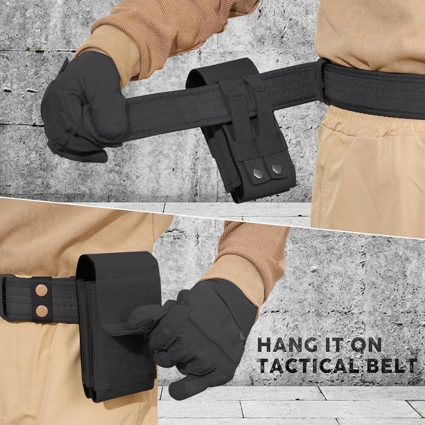 Molle Tactical Phone Pouch - Utility Cellphone Holster for Duty Belt & Vest | Fits 4-6.9" Phones