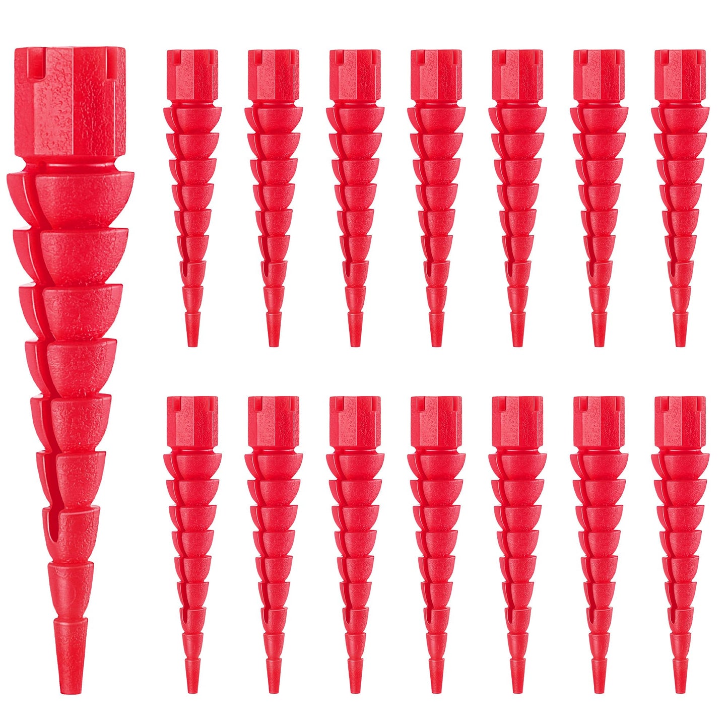 Gulfmew 15 Pcs Wood Anchor, Stripped Screw Hole Repair Kit for Wood, Door Hinge Screw Hole Repair Fits Screws Sizes #2 to #16, Red