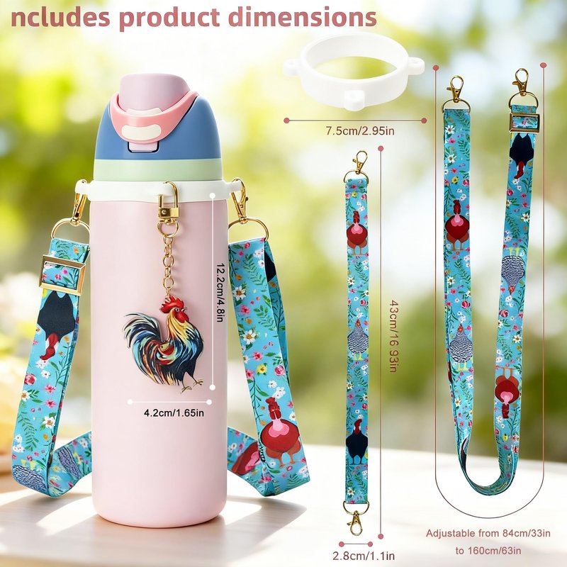 Softball Accessories Set Compatible for Owala Water Bottle 24 oz, 32 oz, 40 oz, Tumbler, FreeSip – Includes Shoulder Strap, Handle Strap, Silicone Ring, Keychain Charm, Softball Gifts for Women Men