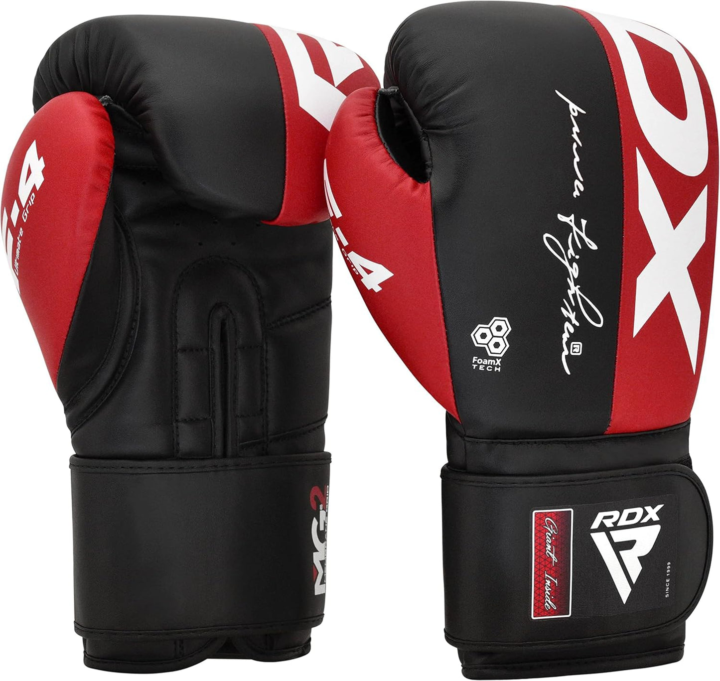 RDX Boxing Gloves - Maya Hide Leather Training Gloves for Muay Thai & Kickboxing | 8-16 oz Sizes