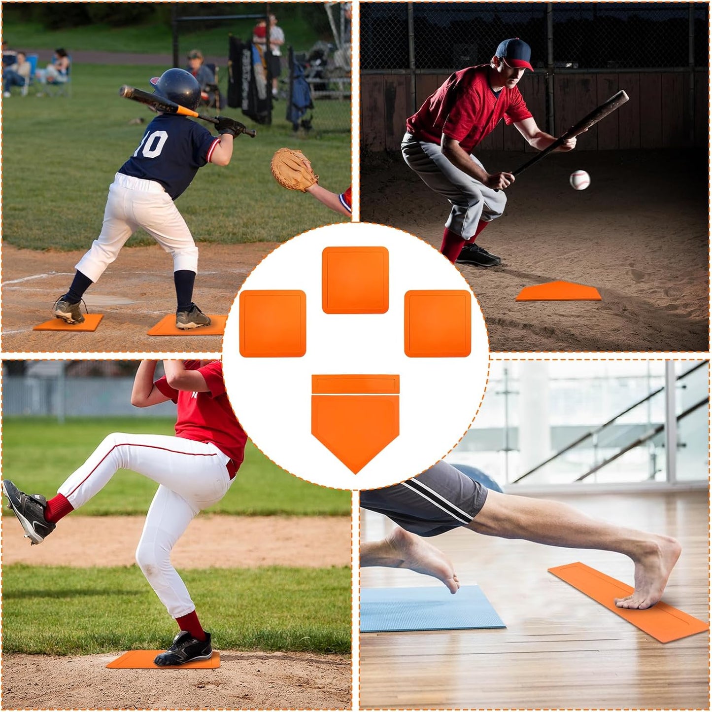 Thrown Down Baseball Bases - Durable & Portable Set for Baseball, Tee Ball, Softball | Ideal for Backyard Practice