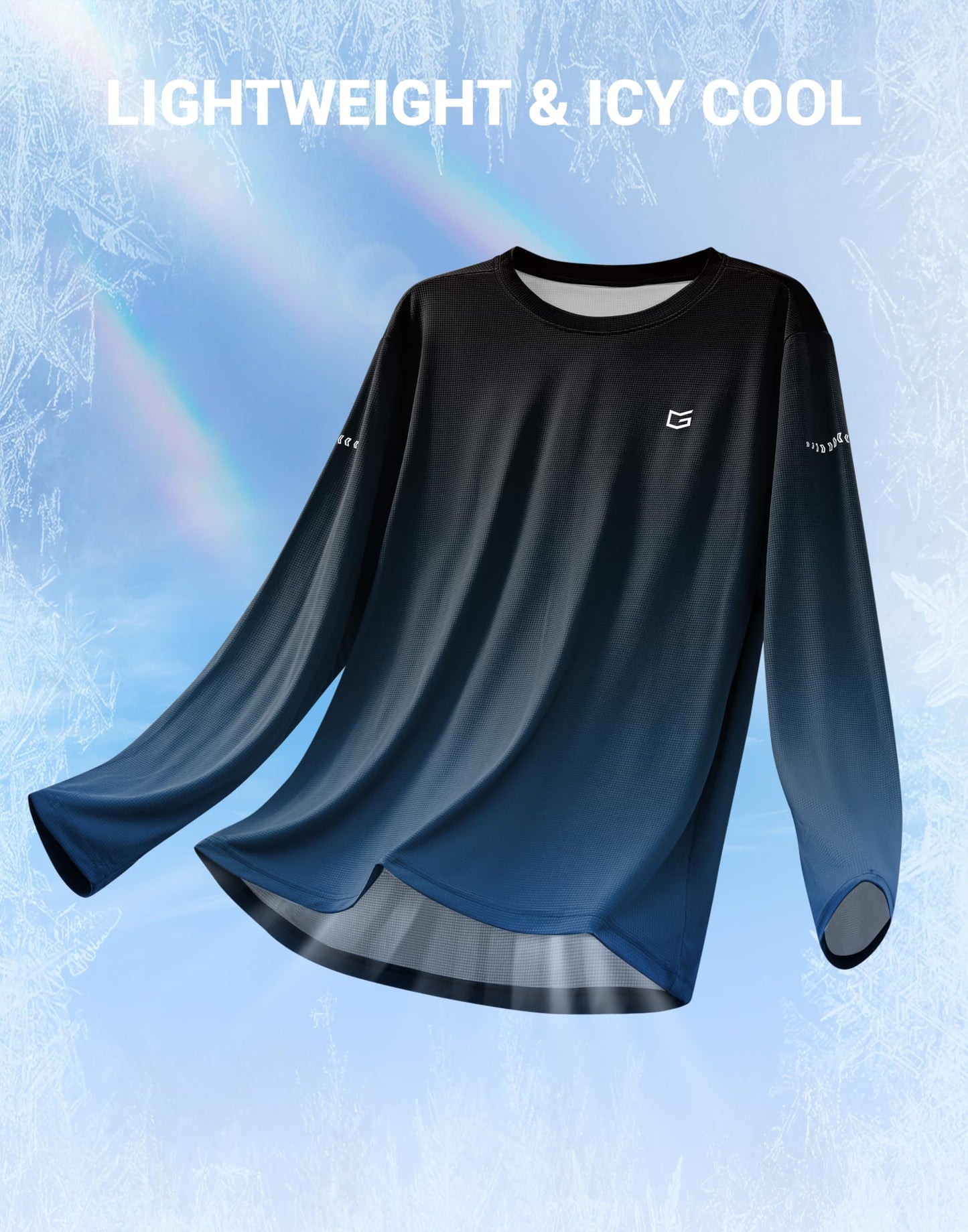 Men's Sun Protection Long Sleeve Shirts UPF 50+ Rash Guard Swim Lightweight Cooling UV SPF Shirt Fishing Workout Quick Dry