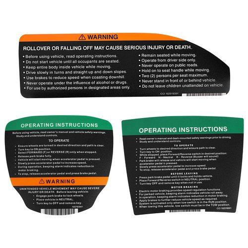 CartClan Club Car Precedent Steering Wheel Sticker&Dashboard Sticker Kit