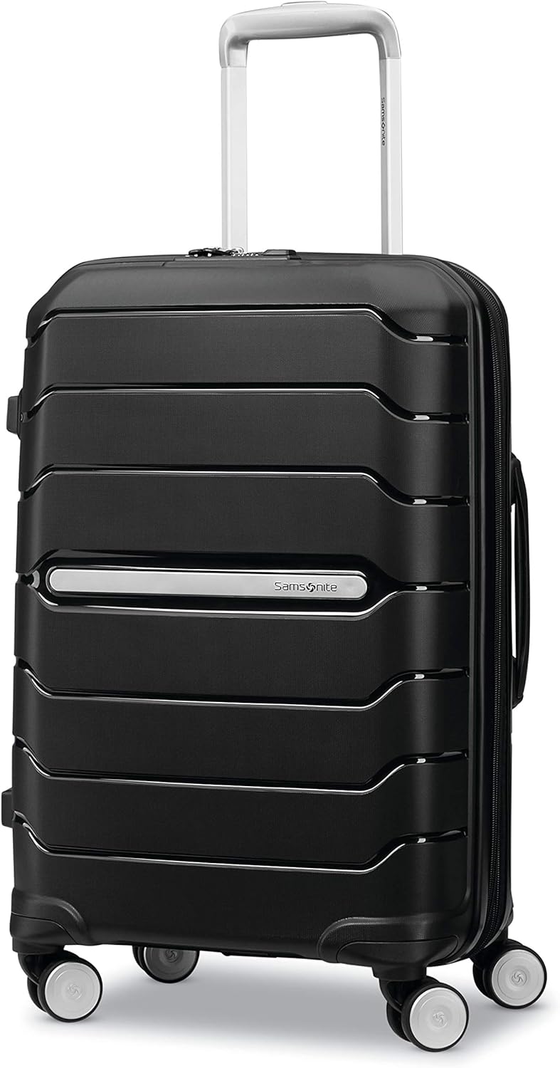 Samsonite Freeform Hardside Carry-On Luggage - TSA Approved, Expandable Suitcase with Spinner Wheels - Black