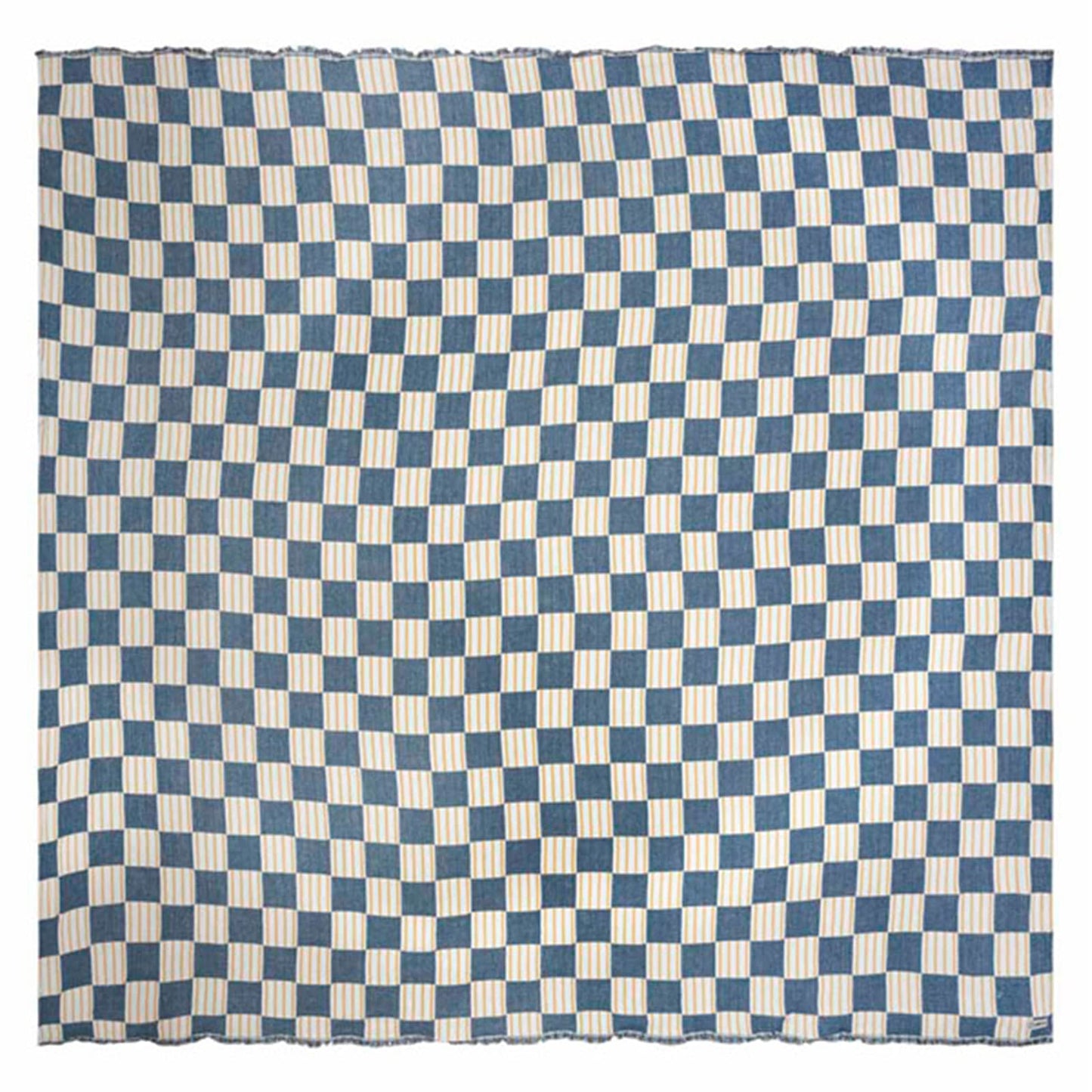 Sand Cloud Oversized Throw Blanket - 100% Organic Turkish Cotton & Heavy Weight Jacquard Weave - Soft, Comfy & Cozy Large Beach Blanket for Comfort & Style - 85" x 95" - Illusions Party