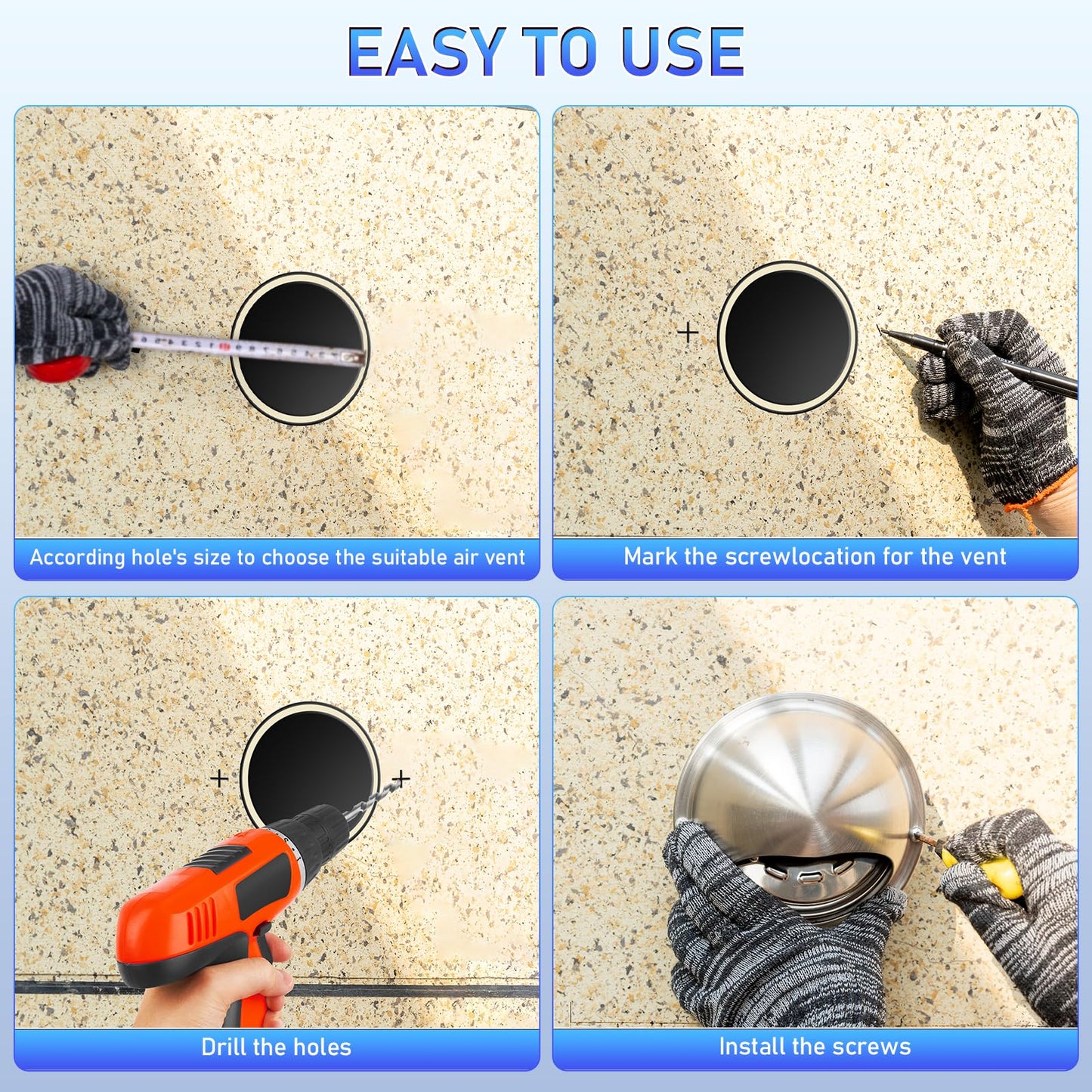 TOYIEW 4 inch Dryer Vent Cover Outside, Stainless Steel Round Wall Vent Cover, Dryer Exhaust Vent for BathRoom, Office, Home, Air, Hvac System