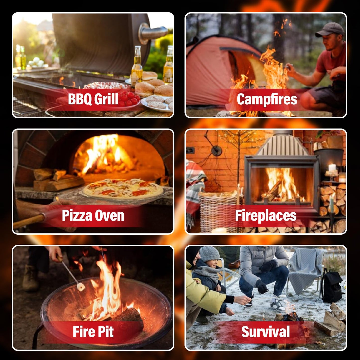 SUNLIFER Charcoal Fire Starters for Grill: 150 PCS Premium Natural Tumbleweed Fire Starters - BBQ Firestarters for Campfires Fireplace Firepit Pizza Oven Wood Stove Smoker