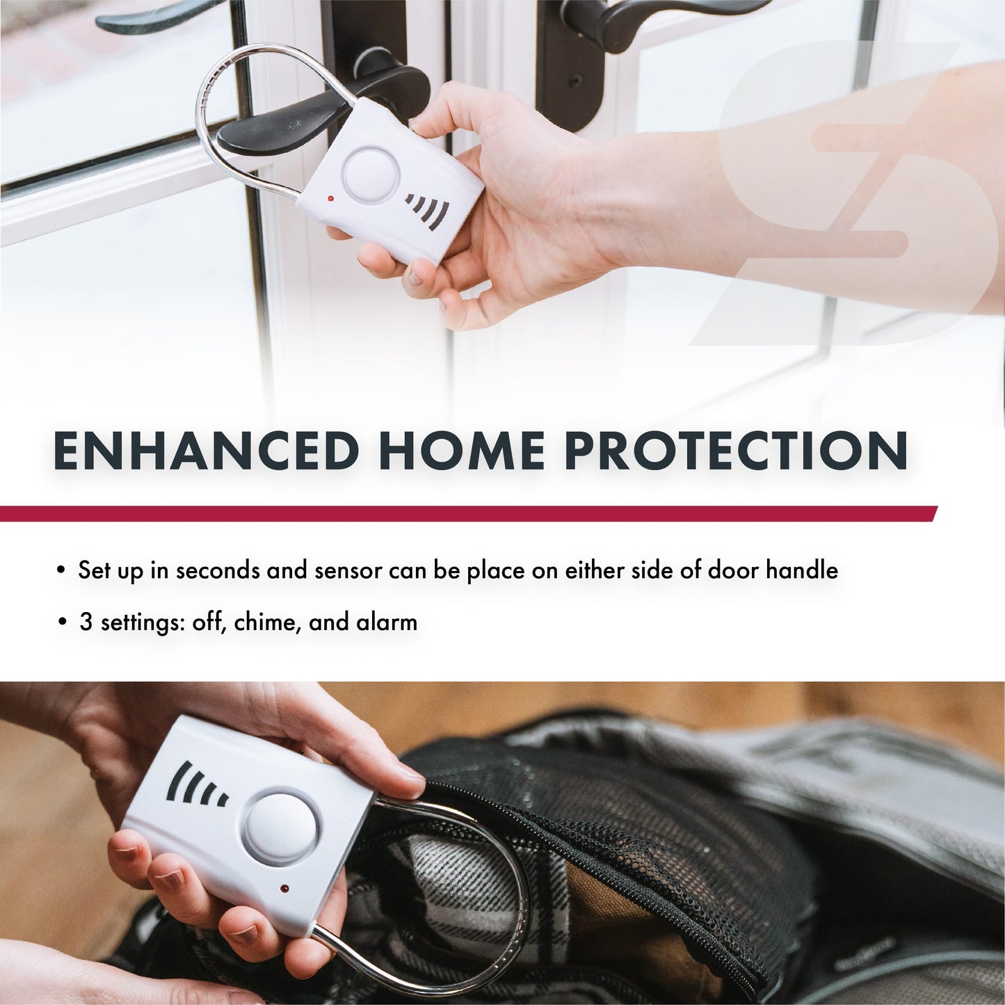 SABRE 110dB Door Handle Alarm