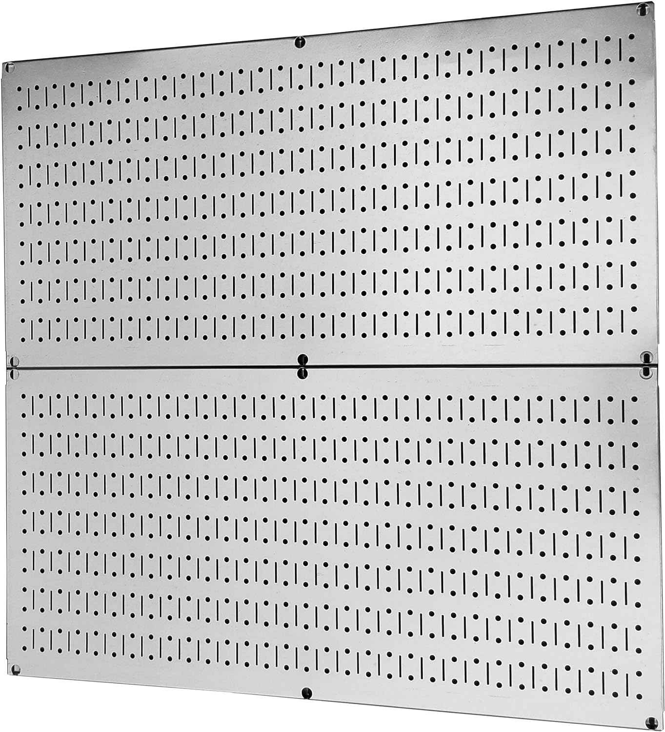 Galvanized Steel Pegboard Rack - 2 Pack 32” x 16” Metallic Tool Storage Panels