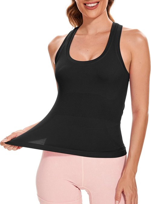 MathCat Workout Tank Tops - Sleeveless Seamless Racerback Athletic Yoga Shirts | Sizes XS-L