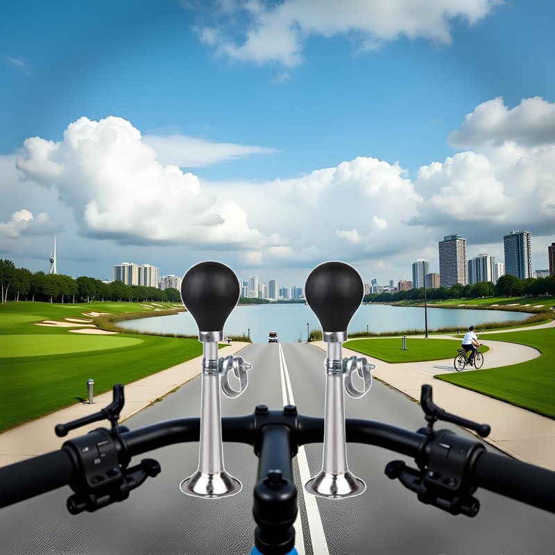 2Pcs Black Bicycle Bike Bugle Horn Bell Metal Air Horn Clown Horn for Bicycle Golf Cart Bike Horns Accessories