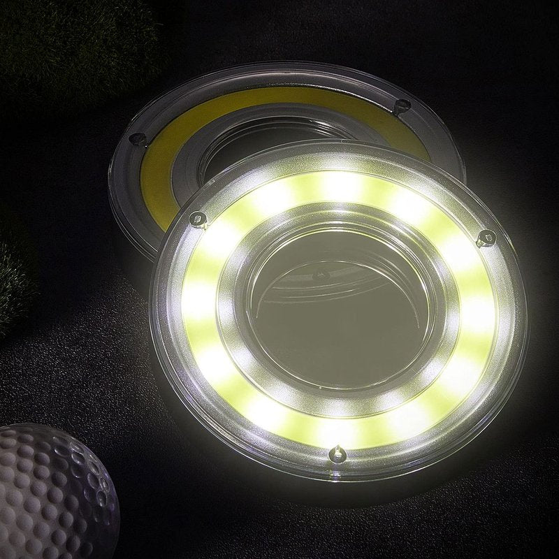Retisee Night Golf Lights LED Glowing Putting Green Flags and Poles Glowing Hole Lights for Night Golf Party Camping(6 Pieces)