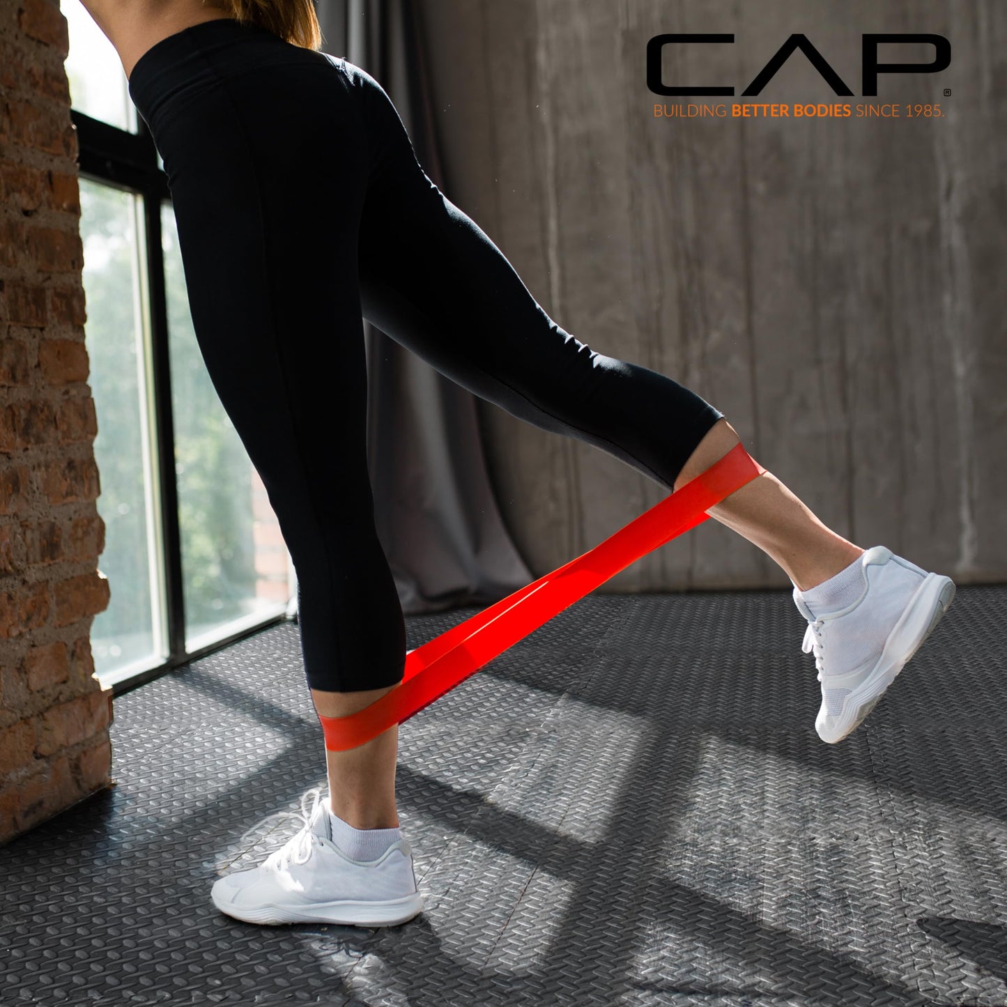CAP Barbell 3/4-Inch Interlocking EVA Foam Exercise Puzzle Mats - 2 Pack | 24" x 24" x 3/4" | Diamond Pattern - Black