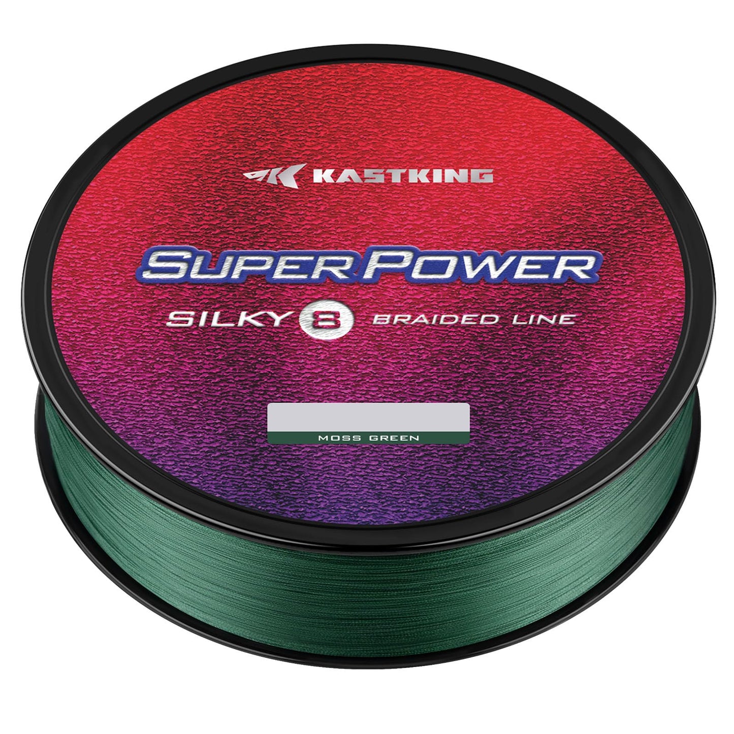 KastKing Superpower Silky8 Braided Fishing Line, Moss Green, 8 Strands, 10 LB, 150 Yds