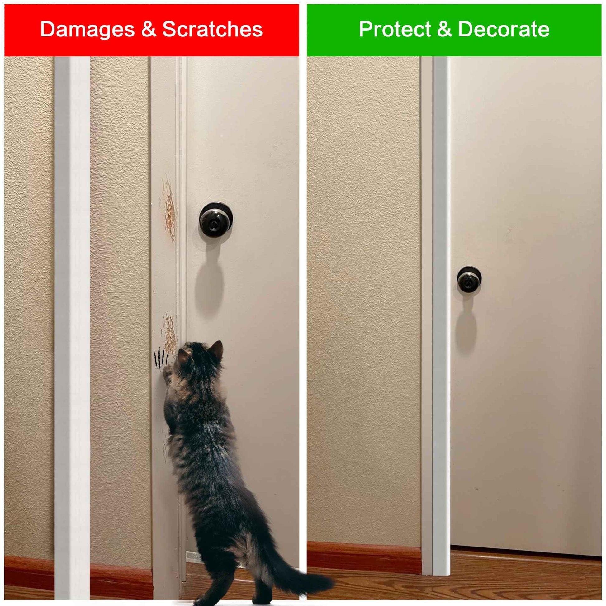 ‎Frychee Wall Corner Protector, Walls Edge Protector，Self-Adhesive Wall Corner Guards,PVC Double Side Edge Protector， Furniture Stairs Guard (2, 2.5x90cm/0.98x35.4in)
