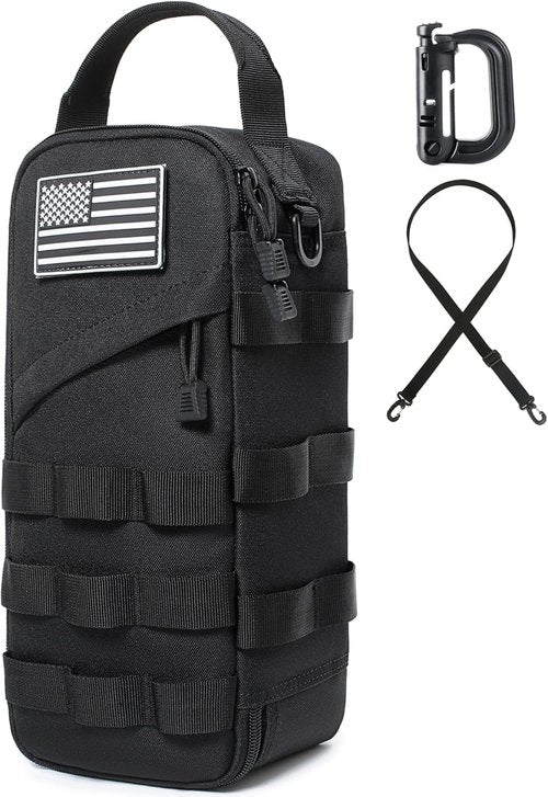 Heavy Duty Tool Bag by [Brand Name] - 12-Inch Tactical Molle Organizer with D-Ring Clip & Shoulder Strap