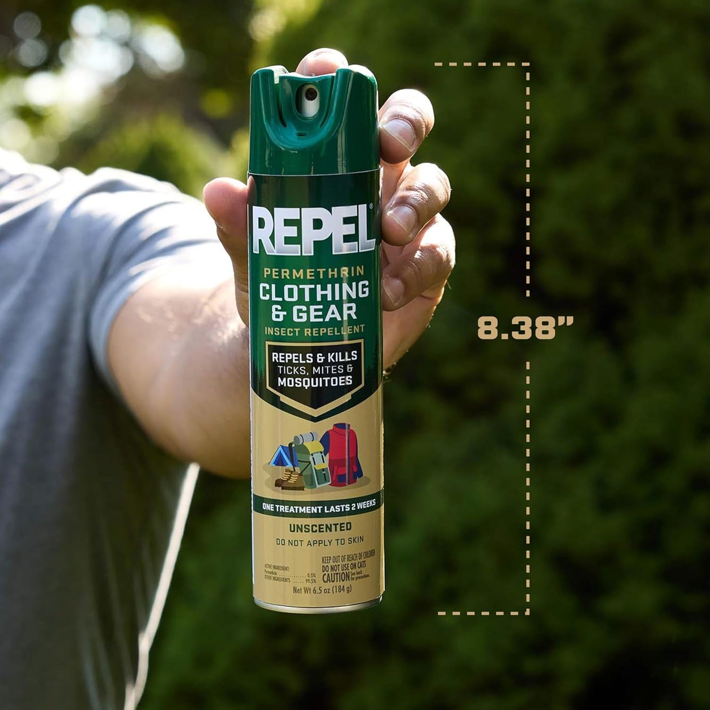Repel Permethrin Clothing And Gear Insect Repellent, 6.5 Ounces, Aerosol Insect Repellent For Clothing And Gear Including Nets, Tents, Sleeping Bags And Backpacks