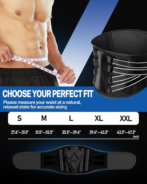 KineApex Back Brace for Lower Back Pain, Back Support Belt for Men & Women for Sciatica, Scoliosis and Herniated Disc Relief, Breathable+Lumbar Support Pad Provide 10X Support Fits 35.5-39.4"(Size L)
