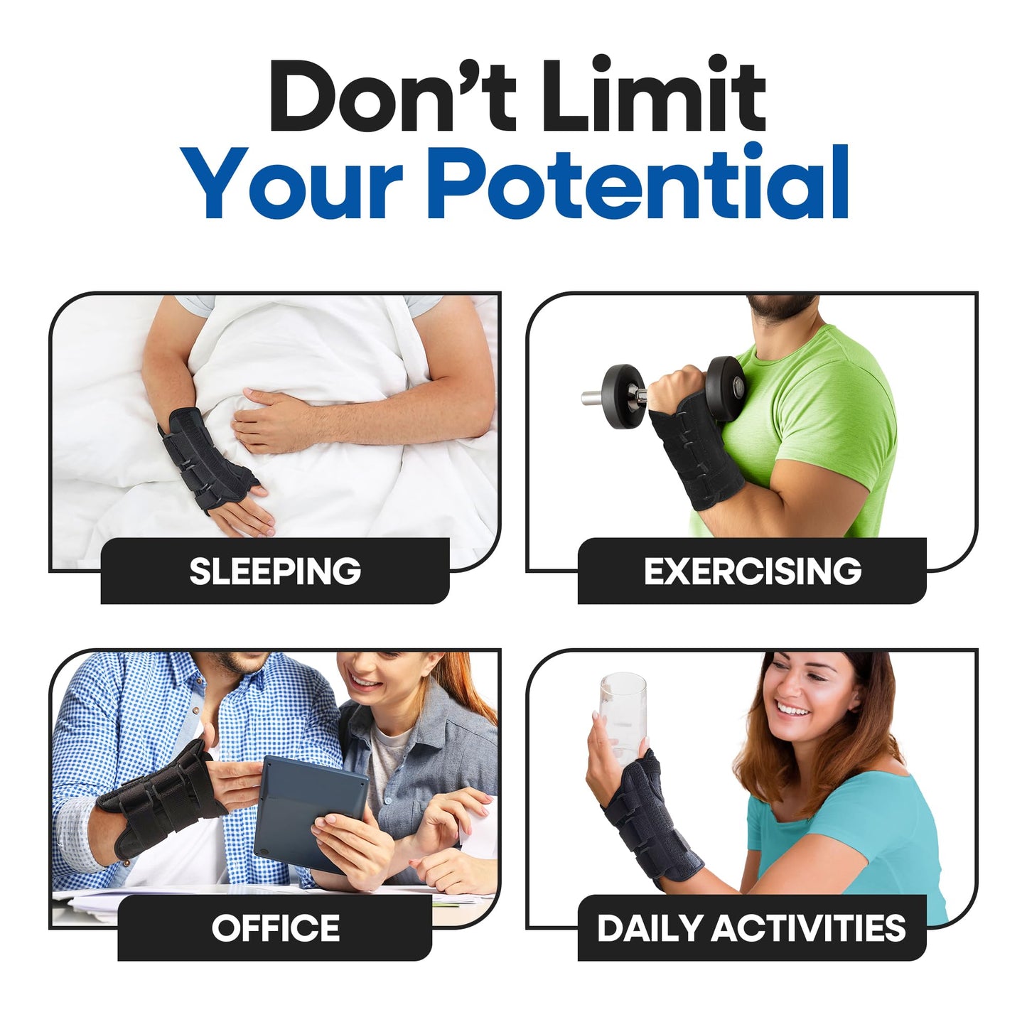 Thumb Spica Splint & Wrist Brace | Both a Wrist Splint & Trigger Thumb Brace to Support Sprains, Tendinosis, De Quervain's Tenosynovitis, Fractures | Arthritis & Carpal Tunnel Pain (Right Hand S/M)