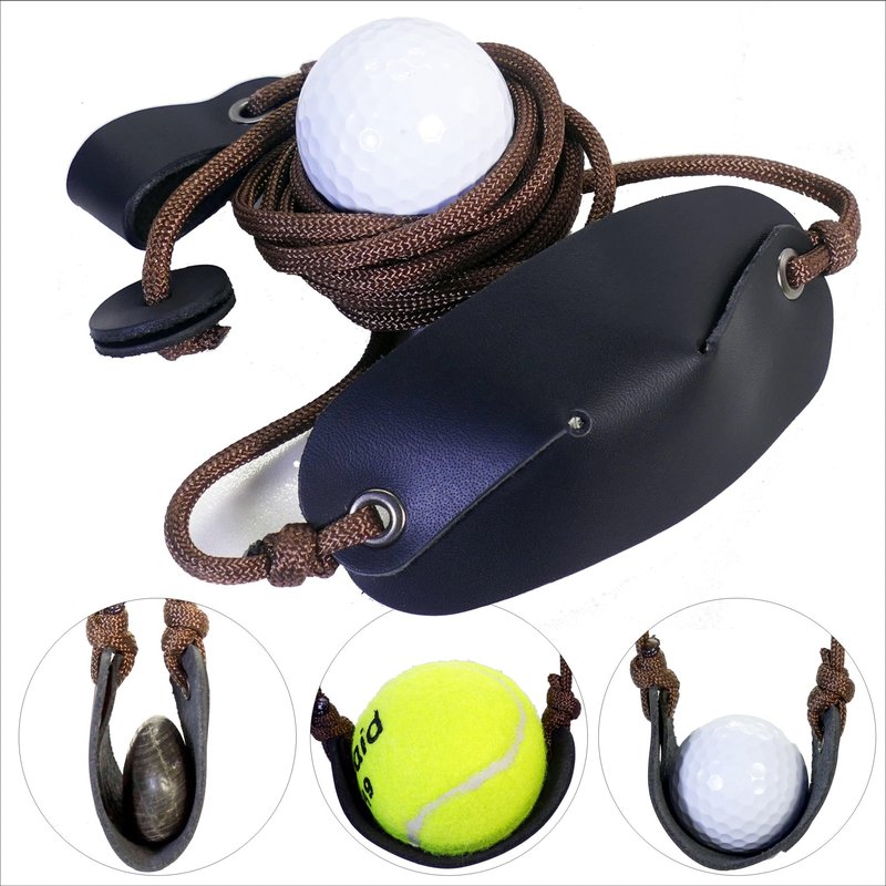 Old-Fashioned Slingshot Rock Sling Tennis Ball Thrower Shepherds Sling (2packs)