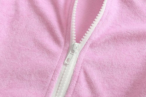 LUCKYGAL Girls Swim Cover-Up - Terry Zip-Up Beach Bathing Suit Wrap with Sunglasses | Stylish & Comfortable