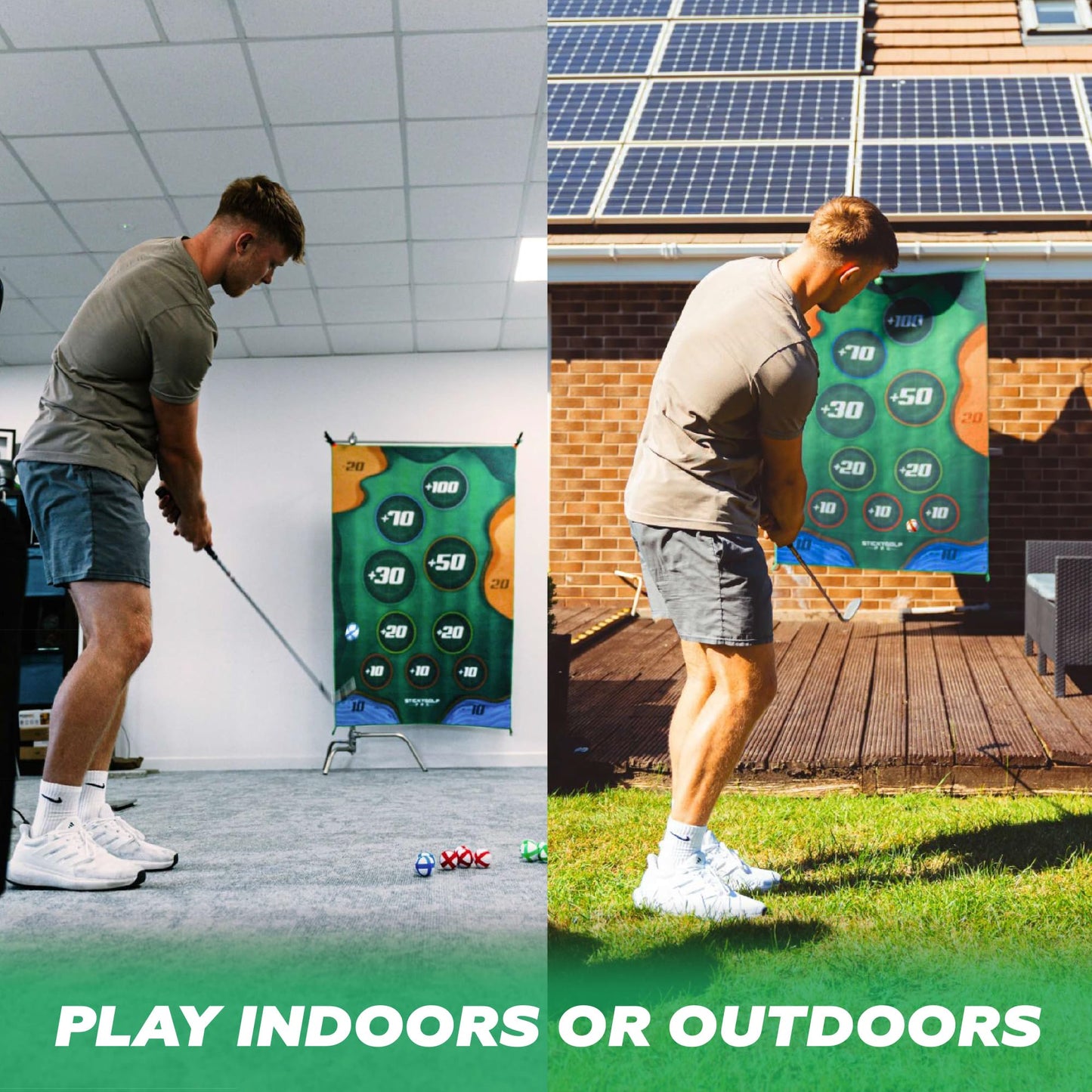 Golf Game for Adults Outdoor Indoor - Backyard Chipping Set with Sticky Balls - Family Entertainment Multi-Player Action - Friend and Party Activity - Gift for Golfers (no Club)
