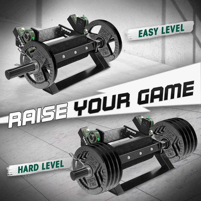 Yes4All Tib Bar - Professional Tibialis Trainer - Get Stronger Calves, Shins and Ankles with Long Bar for More Plates and Ripping Lower Leg Muscles. Fit 2" Weight Plates - All Shoe Sizes for Men/Women