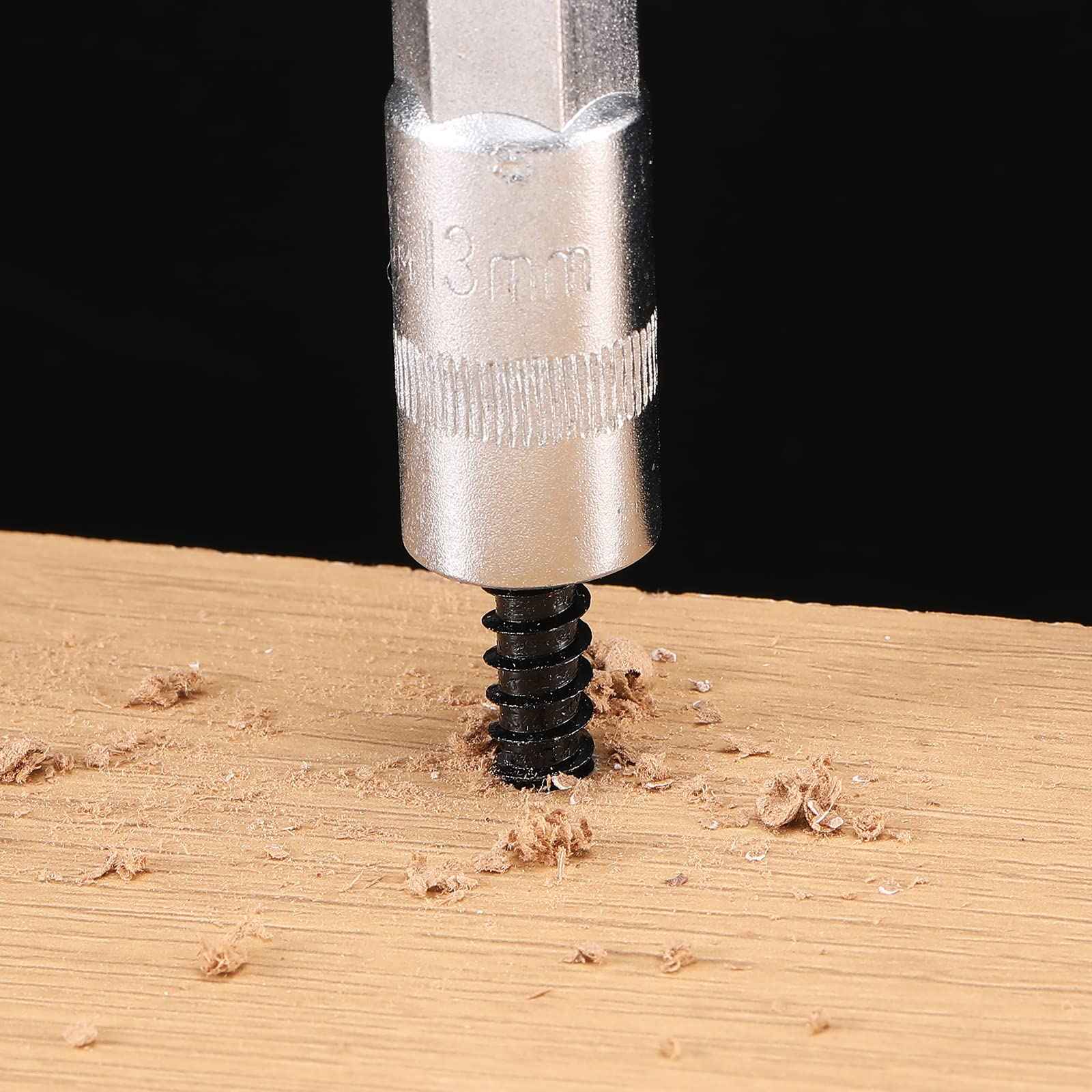 3/8" x 2" Hex Head Lag Screws Bolts 20Pcs 304 Stainless Steel 18-8, Partial Thread, Hexagon Head Wood Screws by Black Oxide by SG TZH