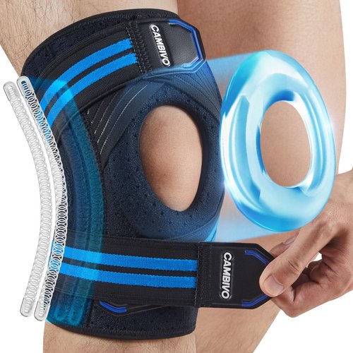 CAMBIVO Knee Brace for Knee Pain with Side Stabilizers for Women and men, Compression Knee Support with Patella Gel Pads, Relief Meniscus Tear, ACL, MCL, Arthritis -Relief Restore Series (Medium)