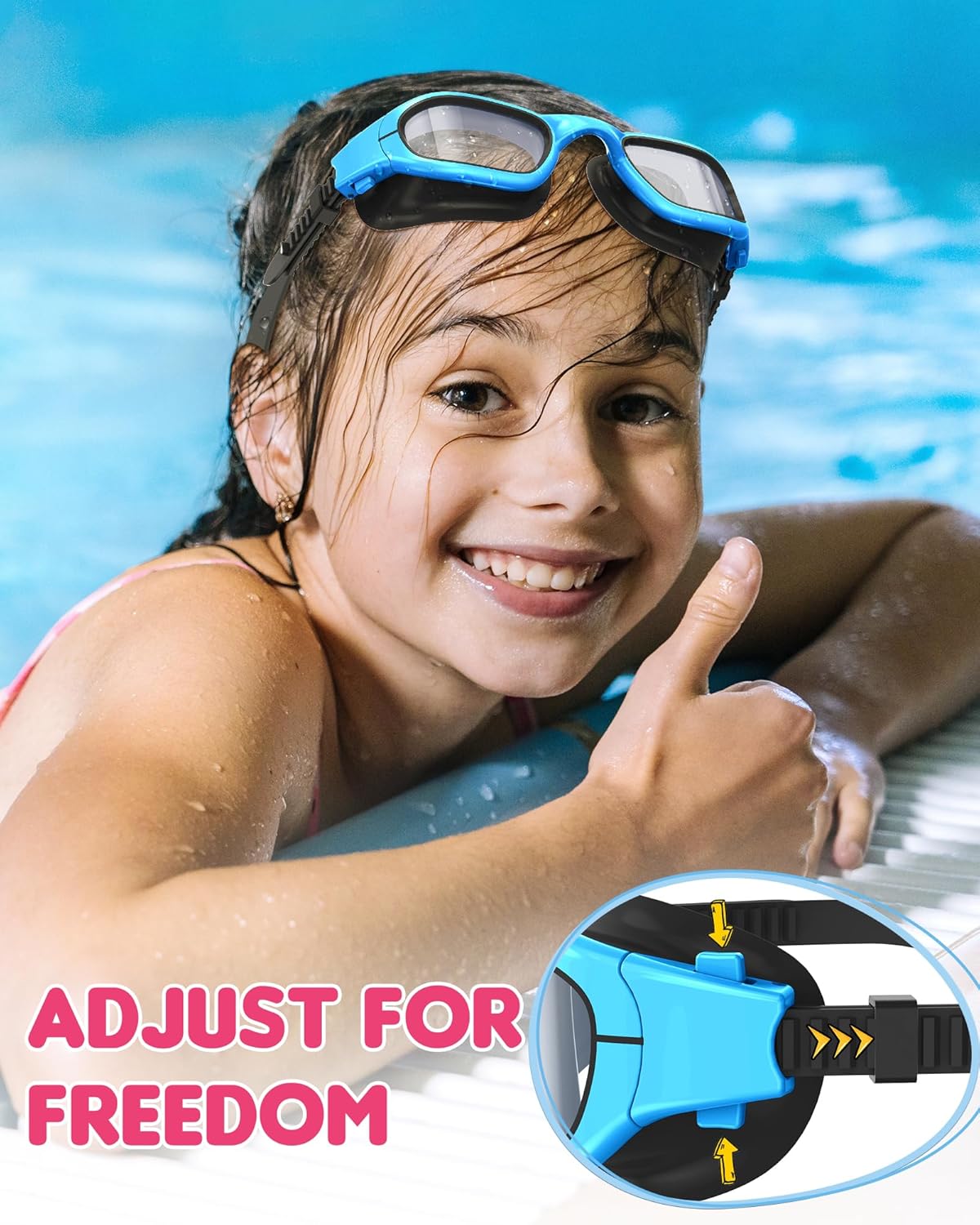 Skiennix Kids Swim Goggles - Anti-Fog UV Protection Pool Glasses for Ages 6-14 | Perfect for Boys & Girls