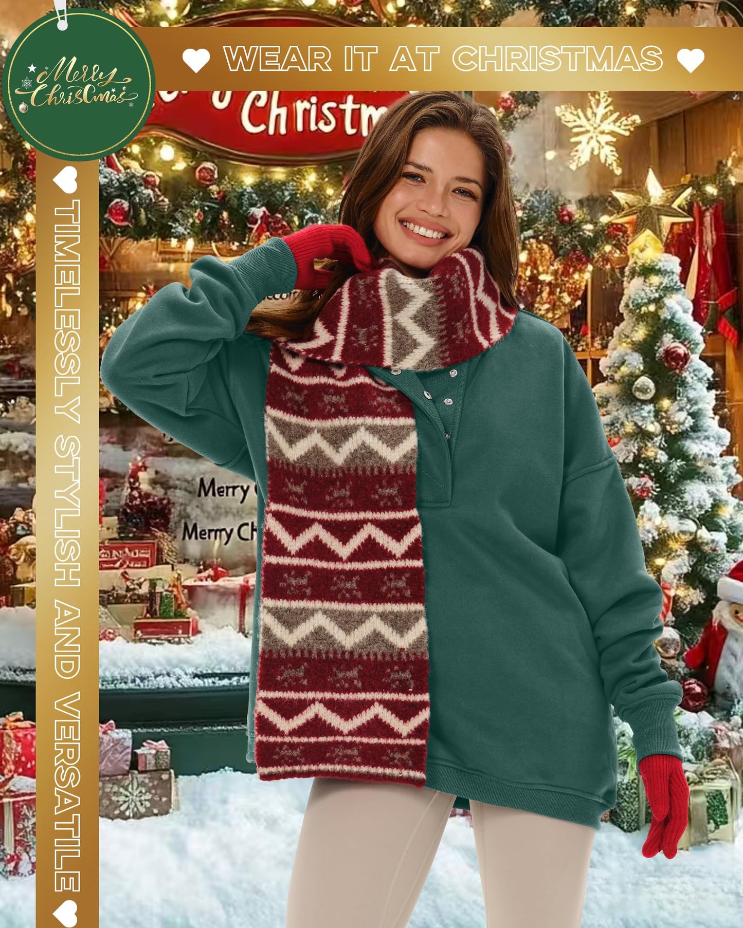 Gacaky Sweatshirt for Women Oversized Henley Neck Pullover Top Fall Outfits