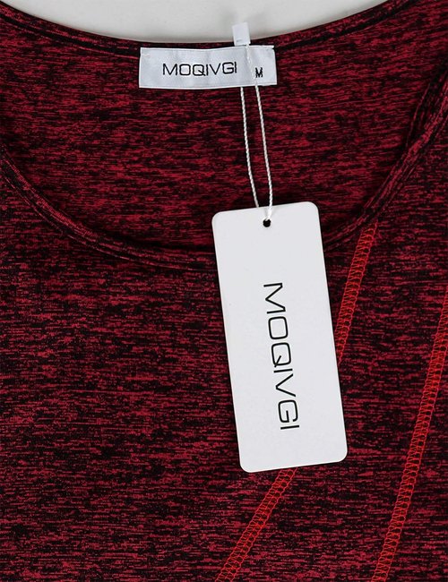 MOQIVGI Athletic Tank Tops for Women Loose Fit Workout Racerback Ribbed Training Muscle Running Sports Tees Red XX-Large