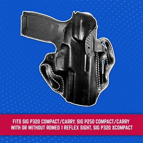 DeSantis Gunhide Holsters Thumb Break Scabbard, Right, Black, SIG P320C, P250C, P320XCOMPACT, P320C with Reflex Sight, P250C with Reflex Sight, P320-M18
