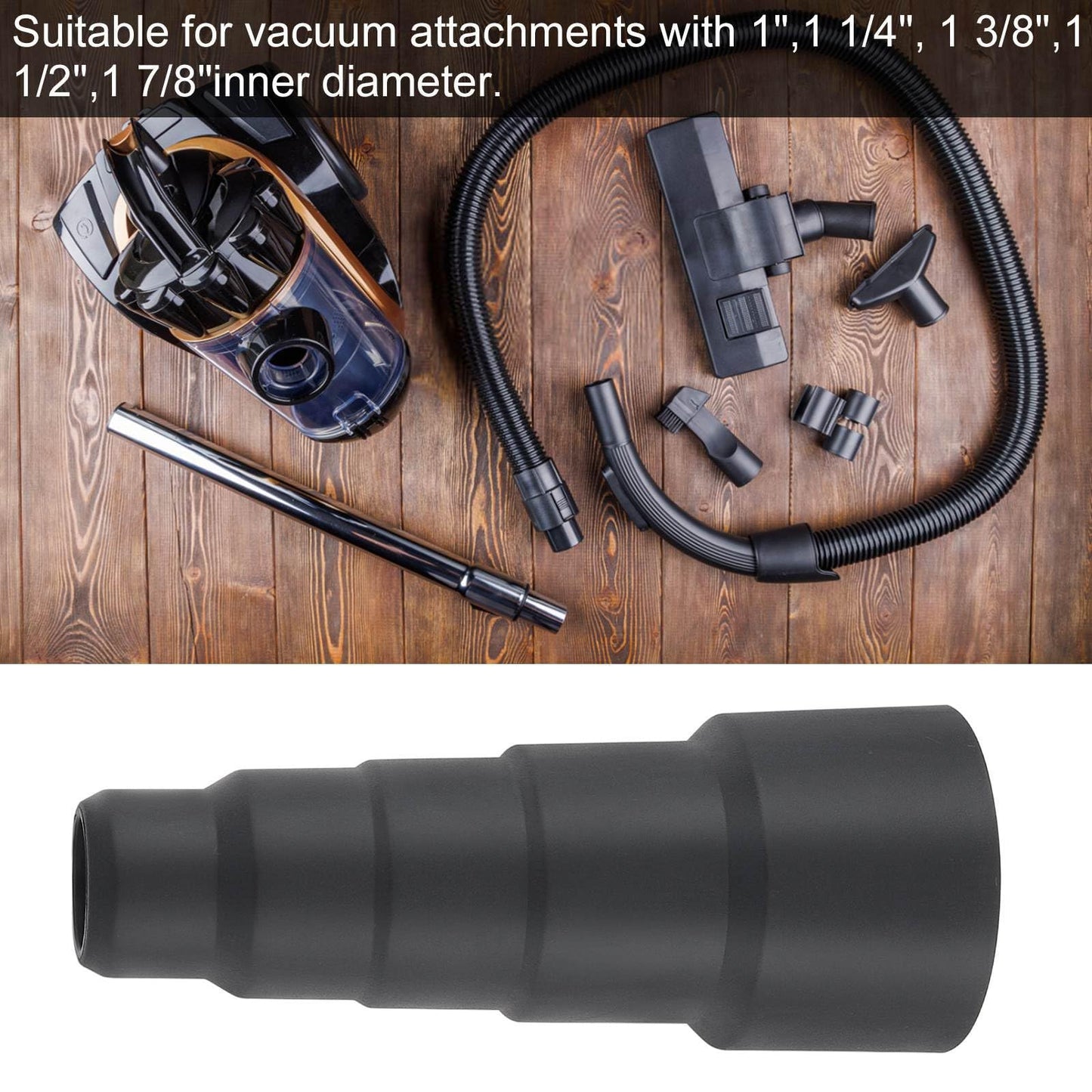 Vacuum Hose Adapters 5Pcs, Shop Vac Vacuum Hose Adapter, 2-1/2 Inch to 1-1/4 Inch; 1-1/4 Inch to 1-3/8 Inch to 1-1/2 Inch; 1-3/8 Inch to 1-1/4,Vacuum Connector Attachment for Wet Dry Shop Vac Cleaner