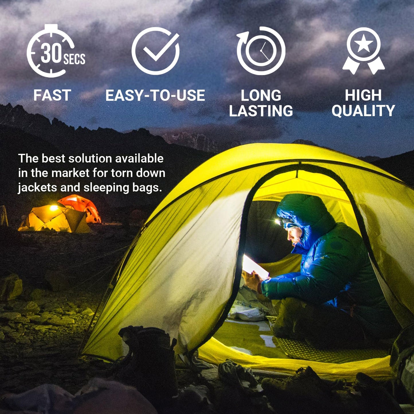 HEX Triple - Three Colour Kits - Hexagonal Down Jacket Self-Adhesive Repair Patches